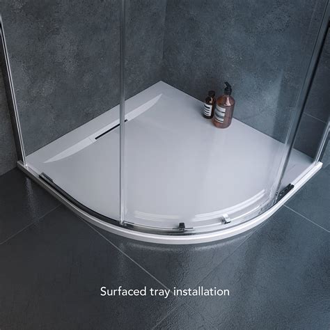 Mira Flight Level 1200 x 900mm LH White Offset Quadrant Shower Tray