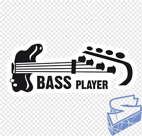 Ilustrasi ikon Bass Player, T-shirt gitar Bass Bassist Fender Precision Bass, Bass Guitar, teks ...