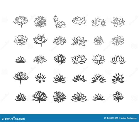 Vector Illustration Concept of Abstract Vector Lotus Flower Symbol Icon ...