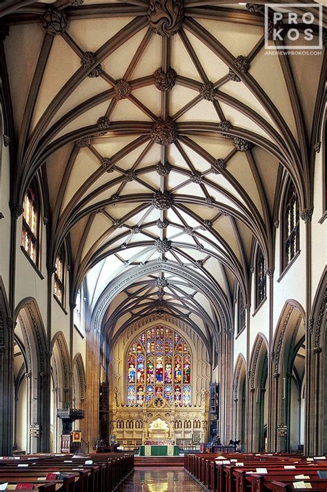 Trinity Church Interior I - Framed Photograph by Andrew Prokos