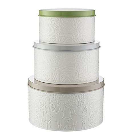 Mason Cash In the Forest Set of 3 Cake Tins With Lids, Lightweight ...