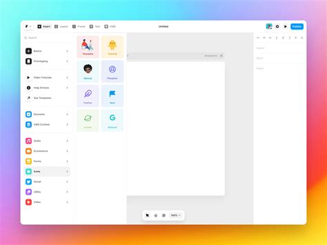 Framer Learn: How to add icons