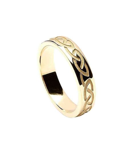 Engraved Celtic Knot Wedding Ring | Celtic Rings Ltd