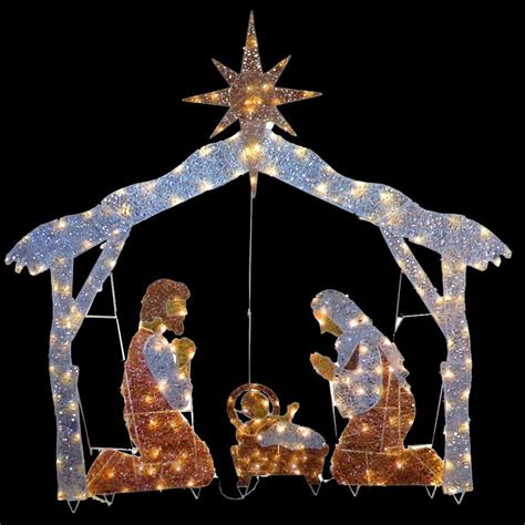 Christmas Nativity Scene Outdoor Lighted Clear Lights Yard Holiday ...