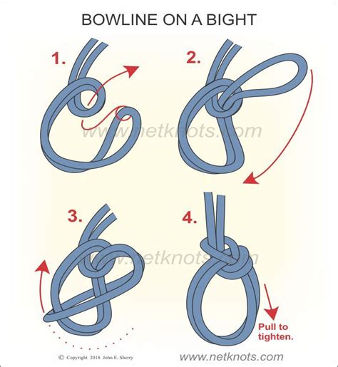 Bowline on a Bight - How to tie a Bowline on a Bight | Tie knots, Knots, Bowline knot