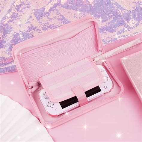 Pink Glitter Carrying Case - Nintendo Switch Lite Standard OLED | Clutch bag, Carrying case ...