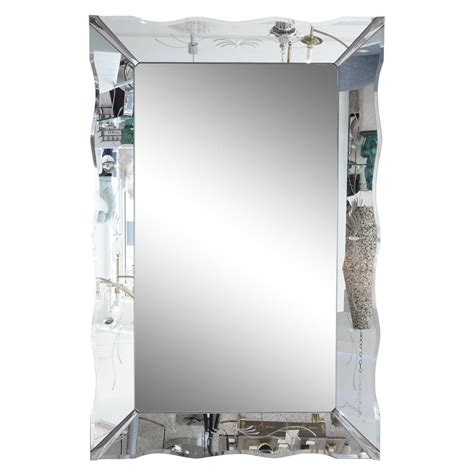 Art Deco Reserve Enameled Wall Mirror For Sale at 1stDibs