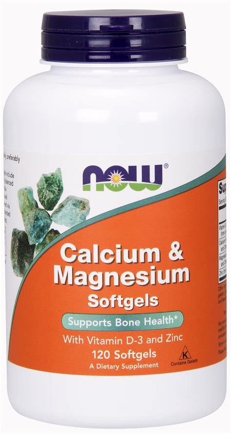 NOW Supplements, Calcium & Magnesium with Vitamin D-3 and Zinc, Supports Bone Health*, 120 ...