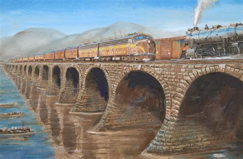 Train Bridge Painting