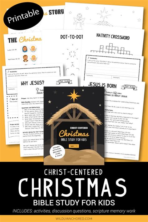 Christ-Centered Christmas Bible Study for Kids (Printable) | Wildly ...