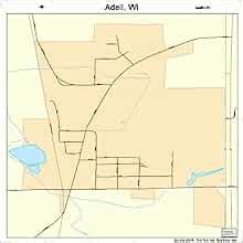 Large Street & Road Map of Adell, Wisconsin WI - Printed poster size ...