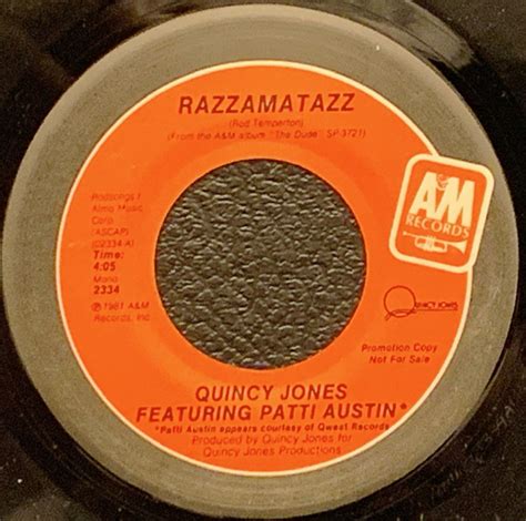 Quincy Jones Featuring Patti Austin – Razzamatazz (1981, Vinyl) - Discogs