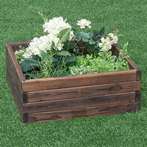 Costway Square Raised Garden Bed Flower Vegetables Seeds Planter Kit ...