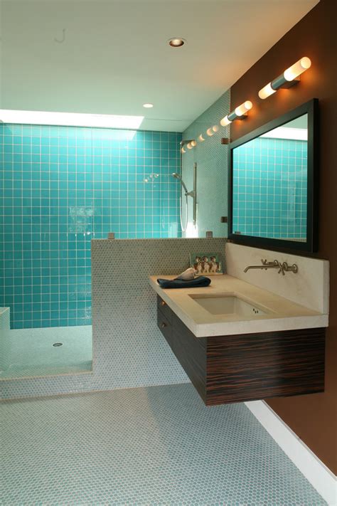 27 great ideas about sea glass bathroom tile