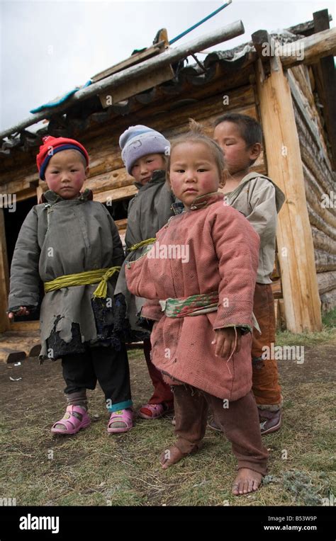 Children in Northern Mongolia Stock Photo - Alamy