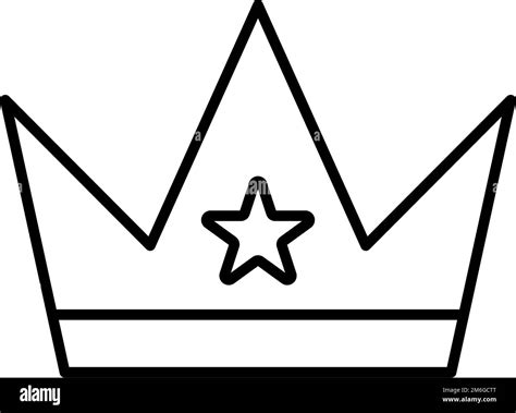 Crown icon with star symbol. King or queen symbol. Vip. Editable vector Stock Vector Image & Art ...