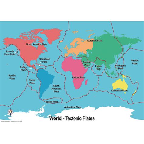 World Map With Tectonic Plates - World Map