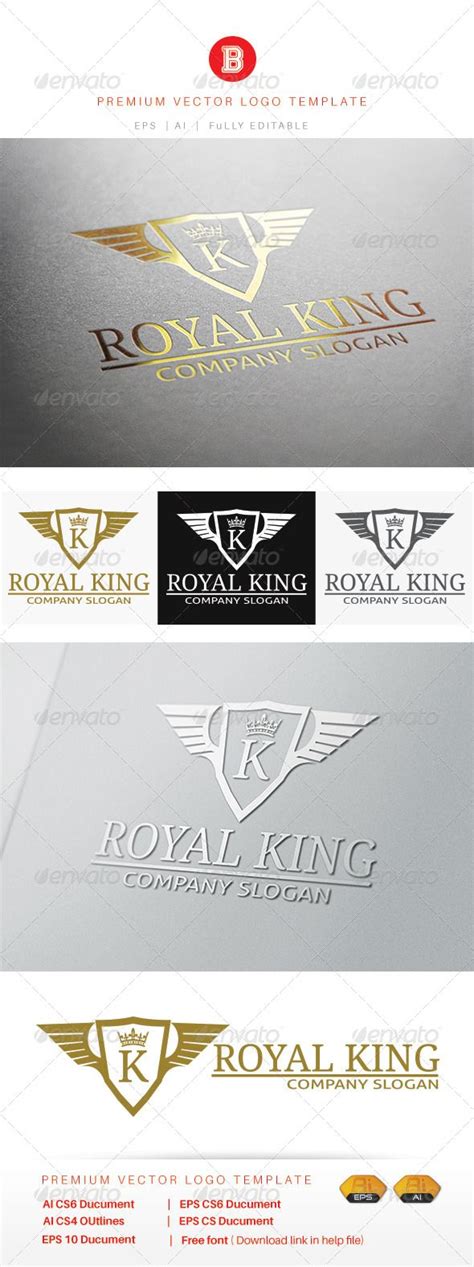 Royal King | Pet logo design, Royal king, Classy logos