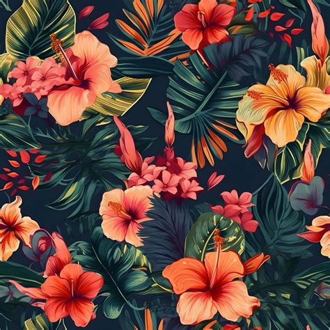 Download Tropical, Flower, Seamless. Royalty-Free Stock Illustration Image - Pixabay