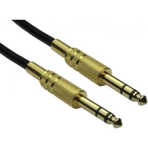 6.35mm Male - Female Stereo Cable - Gold Connectors