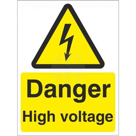 Danger High Voltage Safety Sign | UK Safety Store