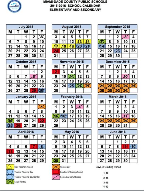 Exceptional Calendar School Year Miami Dade | School calendar ...