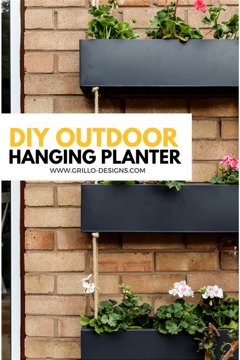 DIY OUTDOOR HANGING PLANTER (with Habitat) • Grillo Designs