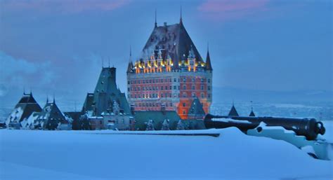 Le Château Frontenac de soir vu de la Citadelle de Québec #quebec #canada #frontenac #winter # ...