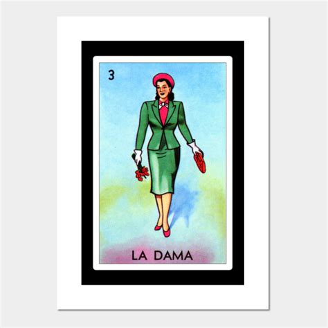 Mexican Loteria Art - La Dama - Loteria Mexicana - Posters and Art ...