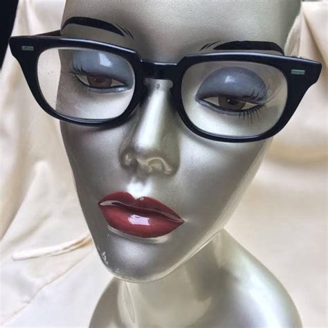 Vintage Black Unisex Eyeglasses ca 1950s | Etsy