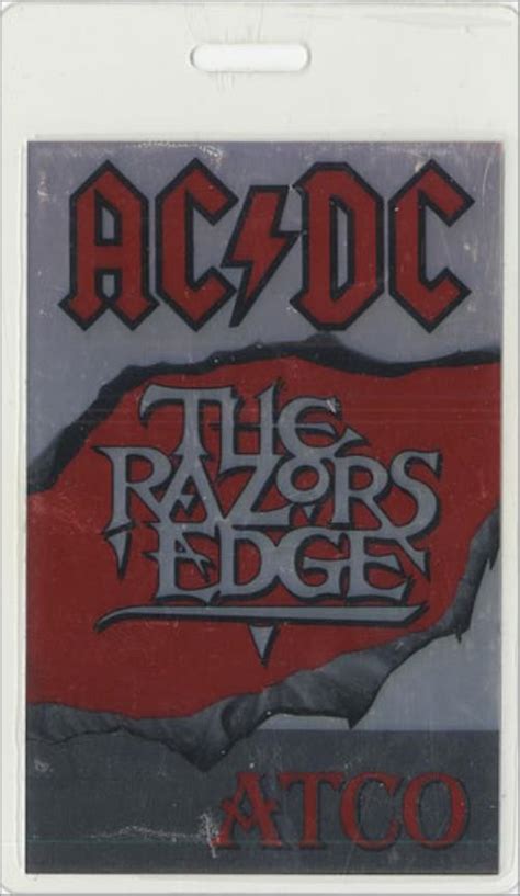 AC/DC The Razors Edge Tour Pass US tour pass (466817) TOUR PASS