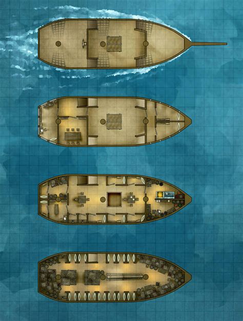 Battlemap - The Merryweather Merchant Sailing Ship by RoninDude on ...