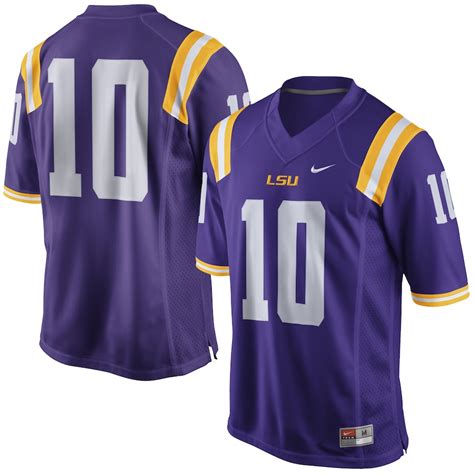 Nike No. 10 LSU Tigers Purple Limited Football Jersey