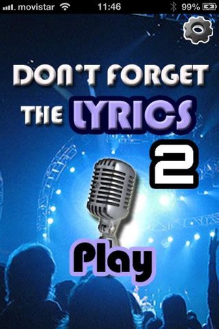 Don`t Forget the Lyrics 2 App for iPad - iPhone - Games