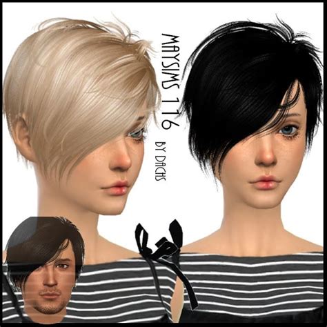 Sims and Sims Houses by Dachs: Maysims 117 & 116 | Short hair styles ...