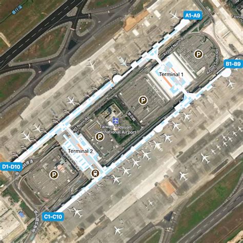 Taiwan Taoyuan Airport TPE Terminal 1 Map