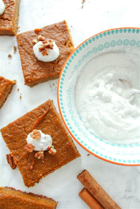 Healthy Pumpkin Pie Squares - Heavenlynn Healthy