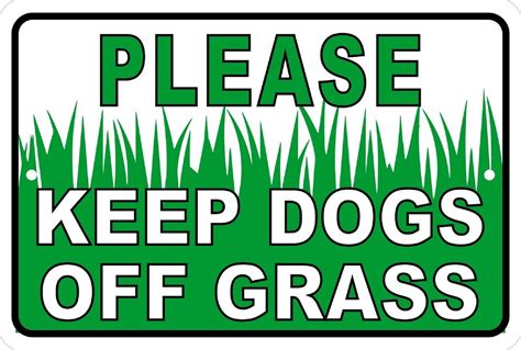 PLEASE KEEP Dogs off GRASS Aluminum Sign 8 X 12 - Etsy