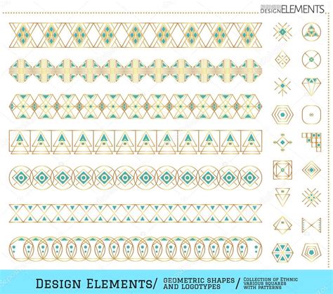 Set of geometric gold shapes and logotypes6548885111z3 Stock Vector ...