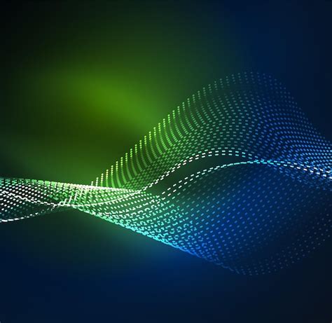 Premium Vector | Vector wave particles background 3D illuminated ...
