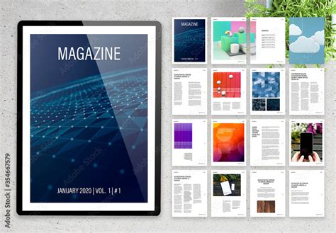 Modern Multipurpose Digital Magazine Layout plantilla de Stock | Adobe ...