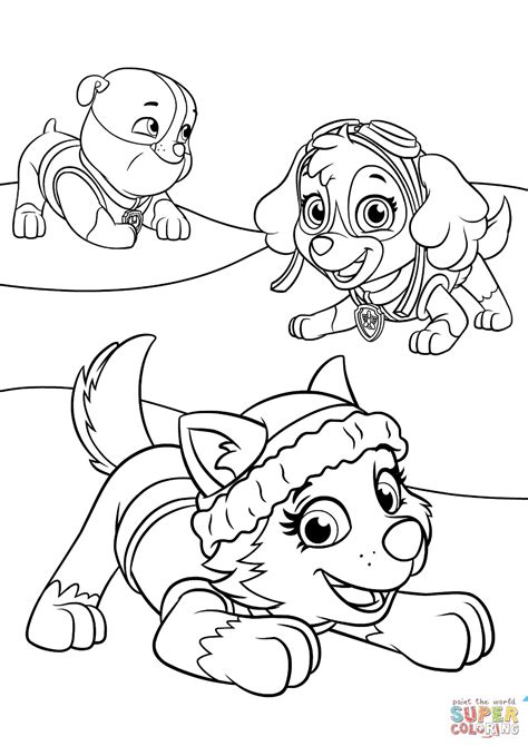 Paw Patrol Coloring Pages Everest at GetColorings.com | Free printable colorings pages to print ...