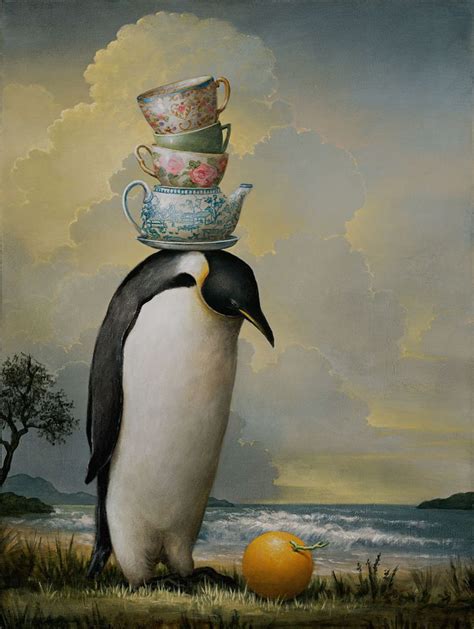 Put-Upon-Penguin. 'The Accidental Tourist' by Kevin Sloan | Surrealism painting, Realism ...