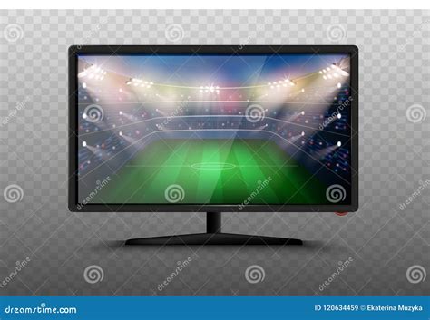 Modern Smart TV Set 3d Vector Illustration. Isolated Realistic Icons on ...