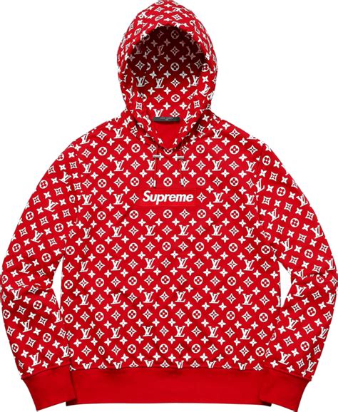 Supreme x Louis Vuitton Red Monogram Hoodie | INC STYLE