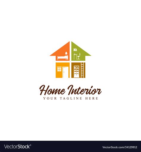 Home interior logo Royalty Free Vector Image - VectorStock