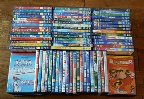 67 DVD Lot Disney Pixar Dreamworks Animation Cartoon Children Family ...