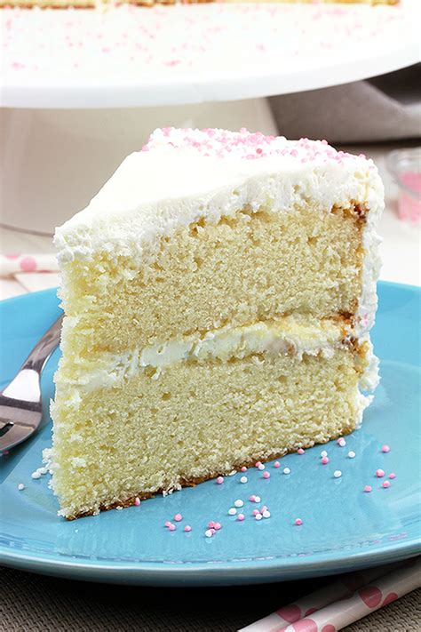 Vanilla Cake With Whipped Cream Cheese Frosting | Sweet Spicy Kitchen