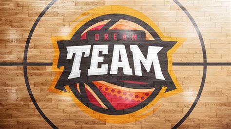 BasketBall Court Photoshop Logo Mockup – Sports Templates