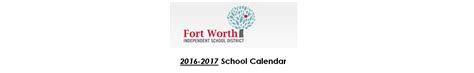 Springdale Elementary - School District Instructional Calendar - Fort Worth Isd - 2016-2017